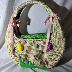 On The Hunt Wicker Bag Natural Betsey Johnson